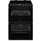 Aeg CIB6743ACB 60cm Electric Induction Double Oven, 4 Induction Cooking Zones, Programmable main ove