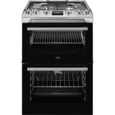 Aeg CKX6540ACM Dual fuel 60cm Double Oven with Thermaflow® fan operated main oven and conventional t