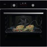 Aeg GA5PB501AB SteamBake Pyrolytic Multifunction oven with AirFry and Food sensor. Retractable rotar