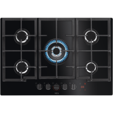 Aeg HKB75450NB 75cm Flamelight, Gas On Glass Hob, StepPower controls, LED display with minute minder
