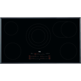 Aeg HRE95770FB 90cm Ceramic Hob, 5 Cooking Zones including 1 Triple & 1 Dual extendable Hilight zone