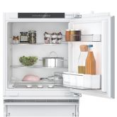 Bosch KUR21VFE0G 82x59.8 under counter fridge, 2 vegetable drawers, 1 with sliding lid, 3 glass shel
