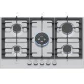 Bosch PCQ7A5I90 75cm, 5 burners, 4kW Wok burner, Optimised FlameSelect, 3 Dishwasher suitable cast i