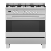 Fisher And Paykel OR90SDG4X1 900Mm Wide Contemporary S/S Single Cavity Oven With Gas Hob, Full Width