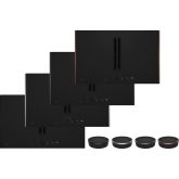 Neff V68YYX4B0 Flex Design, 80cm Venting Hob, 2 x Flex + Ventilation, Matt Black Design glass, Twist
