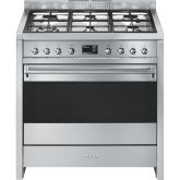 Smeg A1-9 "A1-9 90cm Opera Dual Fuel Range Cooker Stainless Steel"