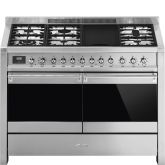 Smeg A4-81 120cm Opera Dual Fuel Range Cooker Stainless Steel