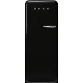 Smeg FAB28LBL5UK 60cm 50s Style Left Hand Hinge Fridge with Icebox Black