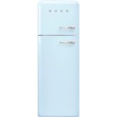 Smeg FAB30LPB5UK 60cm 50s Style Left Hand Hinge Freezer over Fridge Pastel