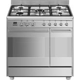 Smeg SCB92MX8 90cm Concert Dual Fuel Range Cooker Stainless Steel