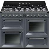 Smeg TR4110GR 110cm Victoria Dual Fuel Range Cooker Slate Grey