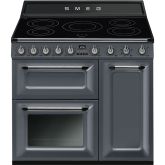 Smeg TR93IGR2 90cm Victoria Electric Range Cooker Slate Grey