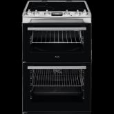 Aeg CCX6530ACM 60cm Double Oven Electric Cooker with Ceramic Hob - Stainless Steel