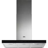 Aeg DBE5961HG 90cm Stainless Steel Box chimney Hood, Full black glass fronted Touch on Glass, LED Li