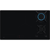 Aeg HDB95623NB 90cm Mixed Hob, 5 Zone. 3 zone Induction with Bridge, touch controls. 2 Gas Burners, 