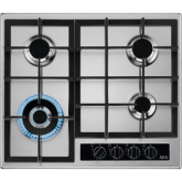 Aeg HGB64420YM 60cm Slim Gas Hob, 4 energy efficient burners Including 1 Triple crown Burner, Step P