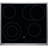 Aeg HK634060XB 60cm Ceramic Hob, 4 Cooking Zones including 2 Dual Zone Hilight, Touch Controls. Opti