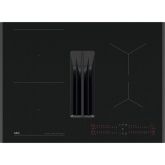 Aeg TCH74B01FZ SaphirMatt 68cm New Single Bridge Hob with Extractor, Touch on Glass slide controls, 