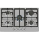 Neff T27GKQ8N0 75cm, 5 burners, 3.3kW Wok, 3 Dishwasher suitable cast iron pan supports, new standar