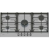 Neff T29CIR8N0 90cm, 5 burner, 5.0kW Wok burner, Optimised FlameSelect, 3 Dishwasher suitable cast i