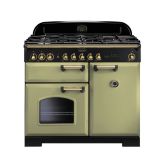 Rangemaster CDL100DFFOG/B 114770 CLASSIC DL 100 DF OLIVE GREEN BRASS