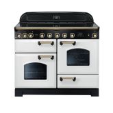 Rangemaster CDL110ECWH/B 114160 CLASSIC DL 110 CER. WHITE BRASS