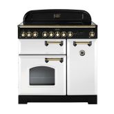 Rangemaster CDL90ECWH/B 114280 CLASSIC DL 90 CER. WHITE BRASS