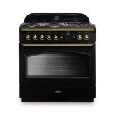 Rangemaster CLAS90FXDFFBL/B 128320 CLASSIC FX 90 DF BLACK / BRASS GB/IE