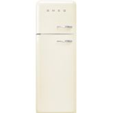 Smeg FAB30LCR5UK 60cm 50s Style Left Hand Hinge Freezer over Fridge Cream
