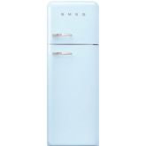 Smeg FAB30RPB5UK 60cm 50s Style Right Hand Hinge Freezer over Fridge Pastel
