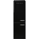 Smeg FAB32LBL6UK 60cm 50s Style Left Hand Hinge Fridge Freezer Black
