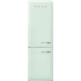 Smeg FAB32LPG6UK 60cm 50s Style Left Hand Hinge Fridge over Freezer Pastel Green