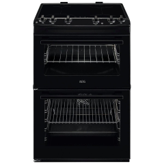 Aeg CIX6500ABB 60cm Induction, Double Oven, Thermaflow® fan operated main oven and conventional top 