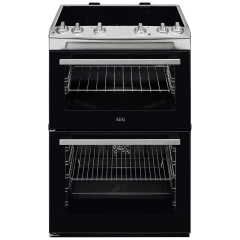 Aeg CIX6500ABM 60cm Induction, Double Oven, Thermaflow® fan operated main oven and conventional top 