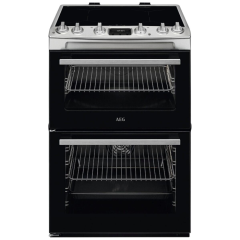Aeg CIX6540ACM 60cm Induction, Double Oven, Thermaflow® fan operated main oven and conventional top 