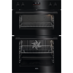 Aeg DCE531160B Multifunction double oven, Retractable Rotary Controls, 8 Main Oven Functions, 5 Top 