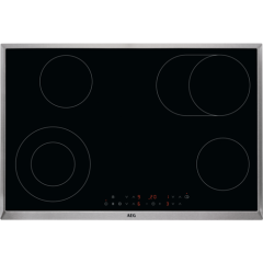 Aeg HK834060XB 80cm 4 zone ceramic, including 1 dual zone and 1 extendable zone. Touch controls with