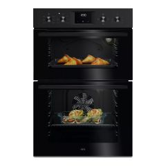 Aeg OU5NP20B Multifunction double oven, Retractable Rotary Controls, 2 Main Oven Functions, 5 Top Ov