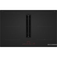 Bosch PVQ81AH26E 80cm venting hob, , Matt Design glass, DirectSelect Control, 2 x CombiZone + Ventil