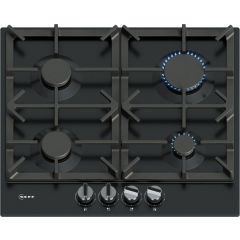 Neff T26CIP8S0 60cm, 4 burner, Optimised FlameSelect, 2 Dishwasher suitable cast iron pan supports, 