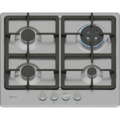 Neff T26GKH8N0 60cm, 4 burners, 3.3kW Wok, 2 Dishwasher suitable cast iron pan supports, new standar