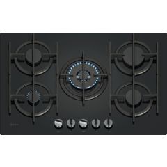 Neff T27PIQ4S0 75cm Black Tempered Glass, 5 burner, 4.0kW Wok burner, Optimised FlameSelect, 5 Dishw