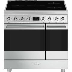 Smeg C92IMX2 90cm Steel Double Cavity Cooker with Induction Hob
