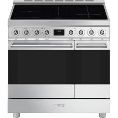 Smeg C92IPX2 90cm Stainless Steel Double Cavity Pyrolytic Cooker withInduction