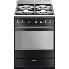 Smeg SUK61MBL9 60cm Concert Dual Fuel Cooker Black