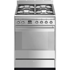 Smeg SUK61MX9 60cm Concert Dual Fuel Cooker Stainless Steel
