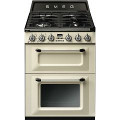 Smeg TR62P 60cm Victoria Dual Fuel Cooker Cream