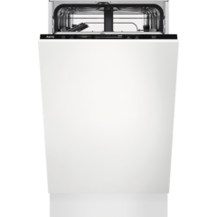 Aeg FSE62407P 
Fully integrated slimline dishwasher, 9ps, E, 46dba, Dual upper spray arm, Quick sele