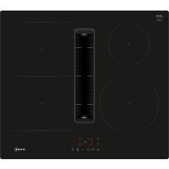 Neff V56NBS1L0 60cm Venting Hob, Touch Control, 4 x zones, 1 Combi zone + Ventilation, Auto-On fan, 